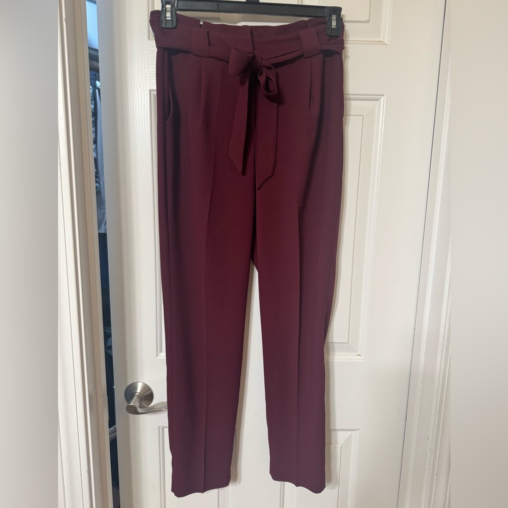 Express high rise ankle pants with tie